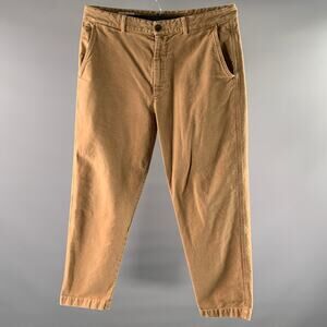 DRIES VAN NOTEN Size 36 Brown Cotton Straight Fit Pants